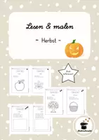 Vorschau - Arbeitsblätter - Lesen & Malen – Herbst | Leseverstehen für Klasse 1/2 (3fach differenziert) - Deckblatt