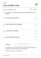 Vorschau - Arbeitsblätter - Ein Tag im Friseursalon – Deutsch Klasse 1–2: Leseheft, Lesen & Schreiben, Wortschatz, Sachtext, Arbeitsblätter mit Lösungen als PDF - Seite 3