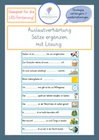 Vorschau - Spiele - Auslautverhärtung - verlängern - weiterschwingen - Klasse 3+4 - Arbeitsblätter - Satzkarten - Deckblatt
