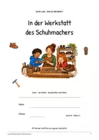 Vorschau - Arbeitsblätter - In der Werkstatt des Schuhmachers – Deutsch Klasse 1–2: Leseheft, Lesen & Schreiben, Wortschatz, Sachtext, Arbeitsblätter mit Lösungen als PDF - Seite 1