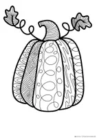 Vorschau - Mal- und Bastelvorlagen - Musterkunst Kürbisse, Ausmalbilder Herbst, Kunst Herbst - Seite 1