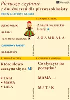 zapowiedź - Pierwsze czytanie 7 dni ćwiczeń dla pierwszoklasisty - obwoluta