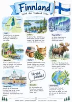 Vorschau - Arbeitsblätter - Lernposter + Arbeitsblätter "Finnland" + Lösung & MP3 + Infografik - Deckblatt