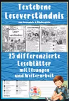 Vorschau - Arbeitsblätter - Leseverständnis und schreiben auf Textebene - differenziert - Deckblatt