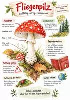 Vorschau - Arbeitsblätter - Lernposter + Arbeitsblätter "Fliegenpilz" + Lösung & MP3 + Infografik - Deckblatt