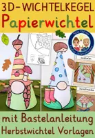 Vorschau - Stundenentwürfe - Herbst Kunst basteln Kindergarten Grundschule HERBSTWICHTEL - Deckblatt