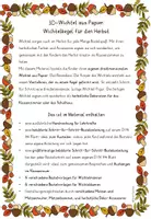 Vorschau - Stundenentwürfe - Herbst Kunst basteln Kindergarten Grundschule HERBSTWICHTEL - Seite 1