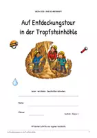 Vorschau - Arbeitsblätter - Auf Entdeckungstour in der Tropfsteinhöhle – Deutsch Klasse 1–2: Leseheft, Lesen, Schreiben, Wortschatz, Sachtext, Arbeitsblätter mit Lösungen als PDF - Seite 1