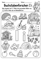 Vorschau - Arbeitsblätter - Buchstabeneinführung Ii - Wimmelbild + Hörtext - Seite 1