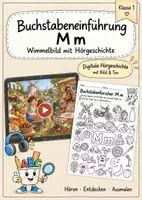 Vorschau - Arbeitsblätter - Buchstabeneinführung Mm Wimmelbild + Hörtext - Deckblatt