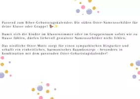 Vorschau - Mal- und Bastelvorlagen - Otter-Namensschilder - Seite 1