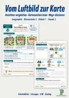 Vorschau - Stundenentwürfe - Vom Luftbild zur Karte | Geographie Klasse 5 | Arbeitsblätter mit Lösungen - Deckblatt