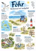 Vorschau - Arbeitsblätter - Lernplakat + Arbeitsblätter "Föhr" + Lösung & MP3 + Infografik - Deckblatt