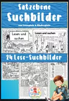 Vorschau - Arbeitsblätter - Lesen auf Satzebene mit Suchbildern - Deckblatt