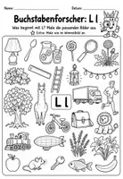 Vorschau - Arbeitsblätter - Buchstabeneinführung Ll Wimmelbild + Hörtext - Seite 2