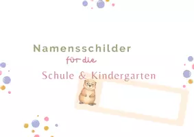 Vorschau - Stundenentwürfe - Biber-Namensschilder - Deckblatt