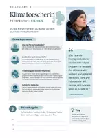 Vorschau - Arbeitsblätter - Rollenspiel: Eisschmelze in Grönland – Folgen des Klimawandels & Arktis (Rollenkarten für Diskussion + Lösungsbogen) - Deckblatt