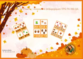Aperçu - Apprentissages en autonomie - 🦔GRATUIT – Cartes à pinces de 1 à 3 : l'automne PS-MS. 🦔 - Page de couverture