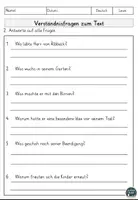 Vorschau - Arbeitsblätter - Der Herr von Ribbeck zur Ballade von Theodor Fontane Leseverstehen mit Lesetext, Fragen - Seite 2