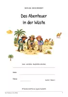 Vorschau - Arbeitsblätter - Das Abenteuer in der Wüste – Deutsch Klasse 2: Leseheft, Bilder lesen, Wortschatz, Geschichten schreiben, Arbeitsblätter mit Lösungen als PDF - Seite 1