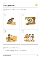 Vorschau - Arbeitsblätter - Das Abenteuer in der Wüste – Deutsch Klasse 2: Leseheft, Bilder lesen, Wortschatz, Geschichten schreiben, Arbeitsblätter mit Lösungen als PDF - Seite 2