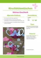 Vorschau - Mal- und Bastelvorlagen - Bastelvorlage Muttertag: Kirschblütentäschen - Seite 1