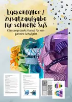 Vorschau - Mal- und Bastelvorlagen - Lückenfüller Zusatzaufgabe schnelle SuS Kunst - Papierskulptur - Deckblatt