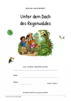 Vorschau - Arbeitsblätter - Unter dem Dach des Regenwaldes – Deutsch Klasse 2: Leseheft, Bilder lesen, Wortschatz, Geschichten schreiben, Arbeitsblätter mit Lösungen als PDF - Seite 1