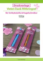 Vorschau - Mal- und Bastelvorlagen - Druckvorlage: Vielen Dank - Kirschblüten - Deckblatt