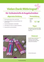 Vorschau - Mal- und Bastelvorlagen - Druckvorlage: Vielen Dank - Kirschblüten - Seite 1