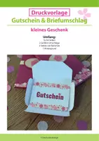 Vorschau - Mal- und Bastelvorlagen - Bastelvorlage Muttertag & Geburtstag: Gutschein & Briefumschlag - Kirschblüten - Deckblatt