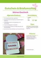 Vorschau - Mal- und Bastelvorlagen - Bastelvorlage Muttertag & Geburtstag: Gutschein & Briefumschlag - Kirschblüten - Seite 1