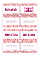 Vorschau - Mal- und Bastelvorlagen - Bastelvorlage Muttertag & Geburtstag: Gutschein & Briefumschlag - Kirschblüten - Seite 3