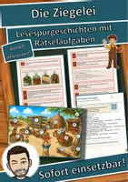 Vorschau - Arbeitsblätter - Die Ziegelei – Lesespurgeschichte mit Rätselaufgaben (Klasse 4) - Deckblatt