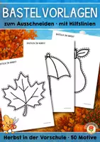 Vorschau - Mal- und Bastelvorlagen - Bastelvorlagen für den Herbst | Fensterbilder | Wanddeko | Ausmalbilder (Vorschule, Klasse 1) - Deckblatt