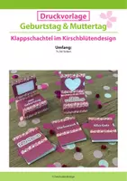 Vorschau - Mal- und Bastelvorlagen - Bastelvorlage: Geburtstag & Muttertag - Kirschblüten Klappschachteln - Deckblatt