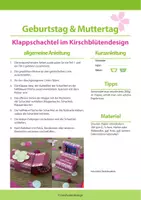 Vorschau - Mal- und Bastelvorlagen - Bastelvorlage: Geburtstag & Muttertag - Kirschblüten Klappschachteln - Seite 1