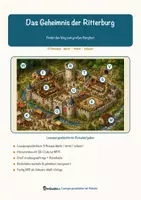 Vorschau - Mal- und Bastelvorlagen - Das Geheimnis der Ritterburg – Lesespurgeschichte mit Rätselaufgaben (Klasse 6) - Seite 1