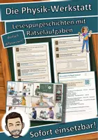 Vorschau - Arbeitsblätter - Die Physik-Werkstatt – Lesespurgeschichte mit Rätselaufgaben (Klasse 7) - Deckblatt