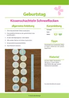 Vorschau - Mal- und Bastelvorlagen - Winter Bastelvorlage: Schneeflocken - individuelle Kissenschachteln - Seite 1