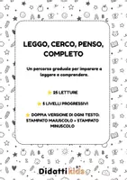 anteprima - Esercizi - Schede lettura e comprensione stampato maiuscolo/minuscolo illustrate - Pagina 1