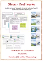 Vorschau - Arbeitsblätter - Strom Kraftwerke Infotexte und Arbeitsblatt Klasse 3/4 - Deckblatt