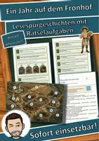 Vorschau - Arbeitsblätter - Ein Jahr auf dem Fronhof – Lesespurgeschichte mit Rätselaufgaben (Klasse 7) - Deckblatt