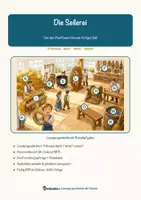 Vorschau - Mal- und Bastelvorlagen - Die Seilerei – Lesespurgeschichte mit Rätselaufgaben (Klasse 4) - Seite 1