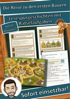 Vorschau - Arbeitsblätter - Die Reise zu den ersten Bauern – Lesespurgeschichte mit Rätselaufgaben (Klasse 5) - Deckblatt
