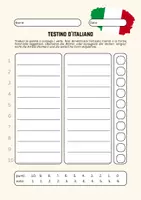 Vorschau - Arbeitsblätter - Vokabeltests Italienisch – 10-Punkte-System | Vorlage - Seite 3