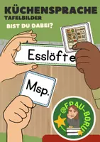 Vorschau - Mal- und Bastelvorlagen - Küchensprache Tafelkarten (1) - Deckblatt