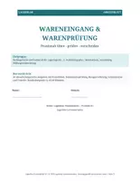 Vorschau - Arbeitsblätter - Lagerklar Praxisblätter 01 – Wareneingang & Warenprüfung - Deckblatt
