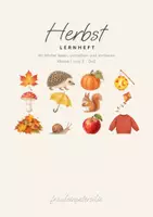 Vorschau - Stationenlernen - Herbst Lernheft 16 Seiten / Wortschatz Artikel Silben / Schreiben Klasse 1 und 2 / DaZ Deutsch Grundschule - Deckblatt