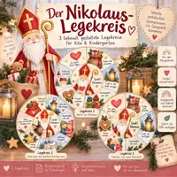 Vorschau - Bildkarten - Der Nikolaus-Legekreis – Sankt Nikolaus entdecken | Kita & Kindergarten - Deckblatt